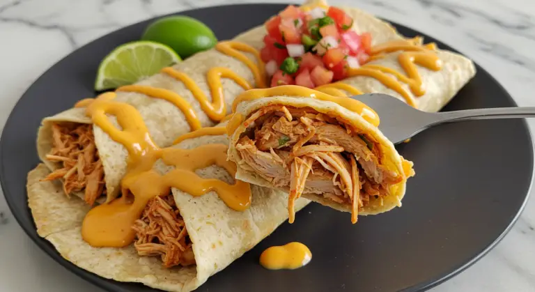macro-friendly queso chicken rolls