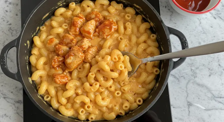 Slow Cooker Buffalo Chicken Mac n’ Cheese
