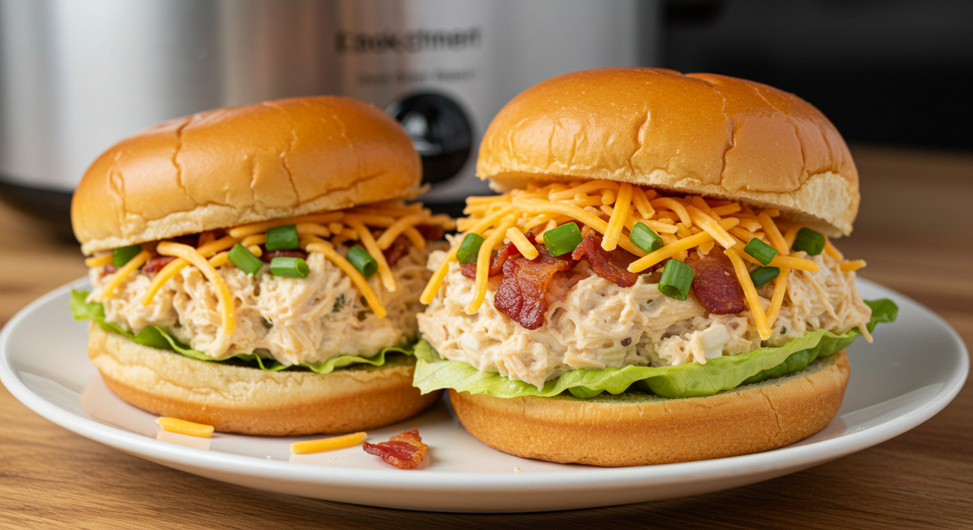 Crock Pot Ranch Chicken Sandwiches