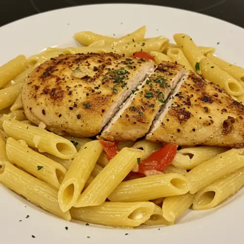 Garlic Chicken Parm Pasta