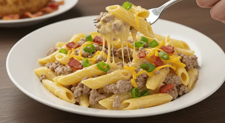 How to Cook Loaded Bacon Cheeseburger Alfredo Pasta