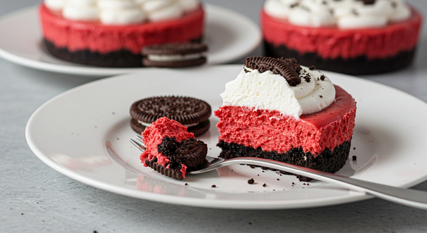 Mini Red Velvet Oreo Cheesecakes